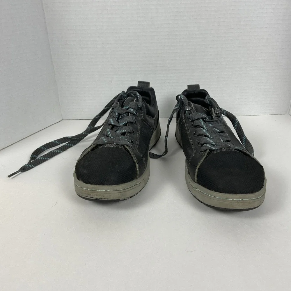 Caterpillar CAT Brode Steel Toe Work Shoe Womens 7 P90266 Gray Leather Durable